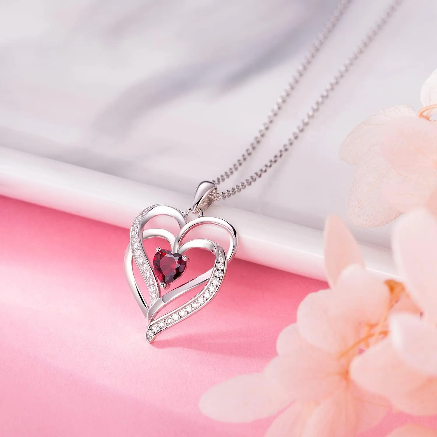 💖 Celebrate life's special moments with our Elegant Birthstone Necklaces! 🌟 Crafted from 925 Sterling Silver, these heartfelt pieces make perfect gifts for grads, anniversaries, and beloved family & friends! 🎁✨ #Jewelry #GiftIdeas
