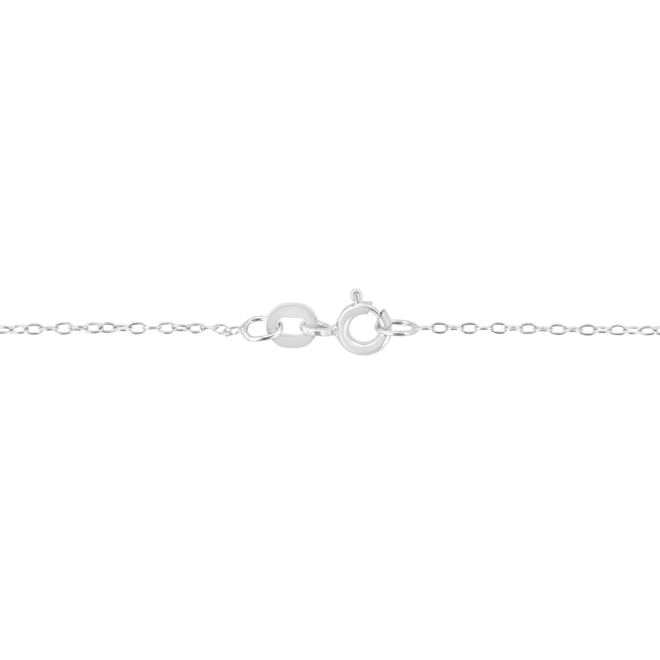 10K White Gold 1/3 Cttw Round-Cut Diamond Bezel 18" Pendant Necklace (J-K Color, I1-I2 Clarity)