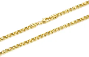 14K Gold Chain for Women Mens Necklace Chains 14K Gold Necklaces for Men Womens Necklaces 3.5mm Box Chain Necklace for Women Jewelry for Womens 16-30 in