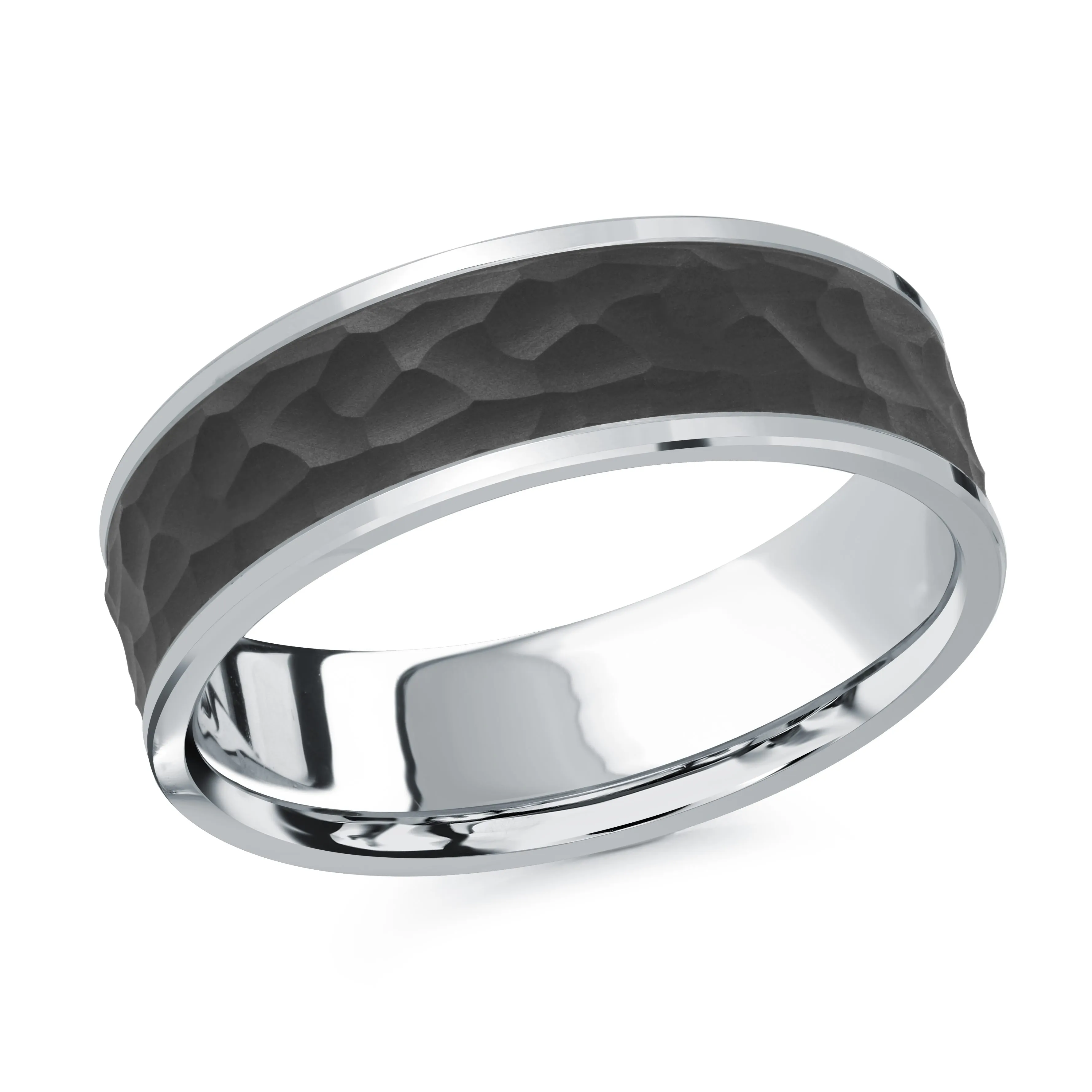 14K White Gold Ring from the Noir Collection by Malo - MRDA-076-7W