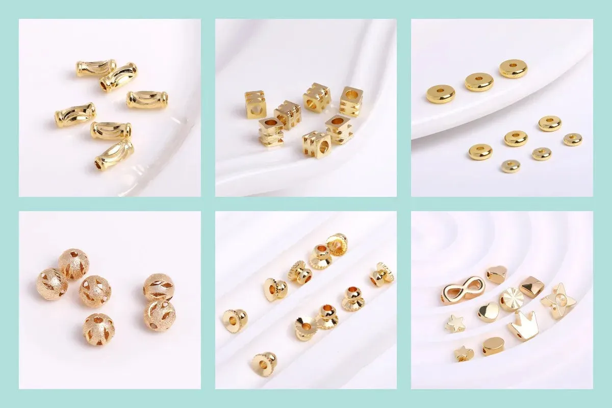 18K Gold-Plated Elephant Charms for Earrings & Necklaces