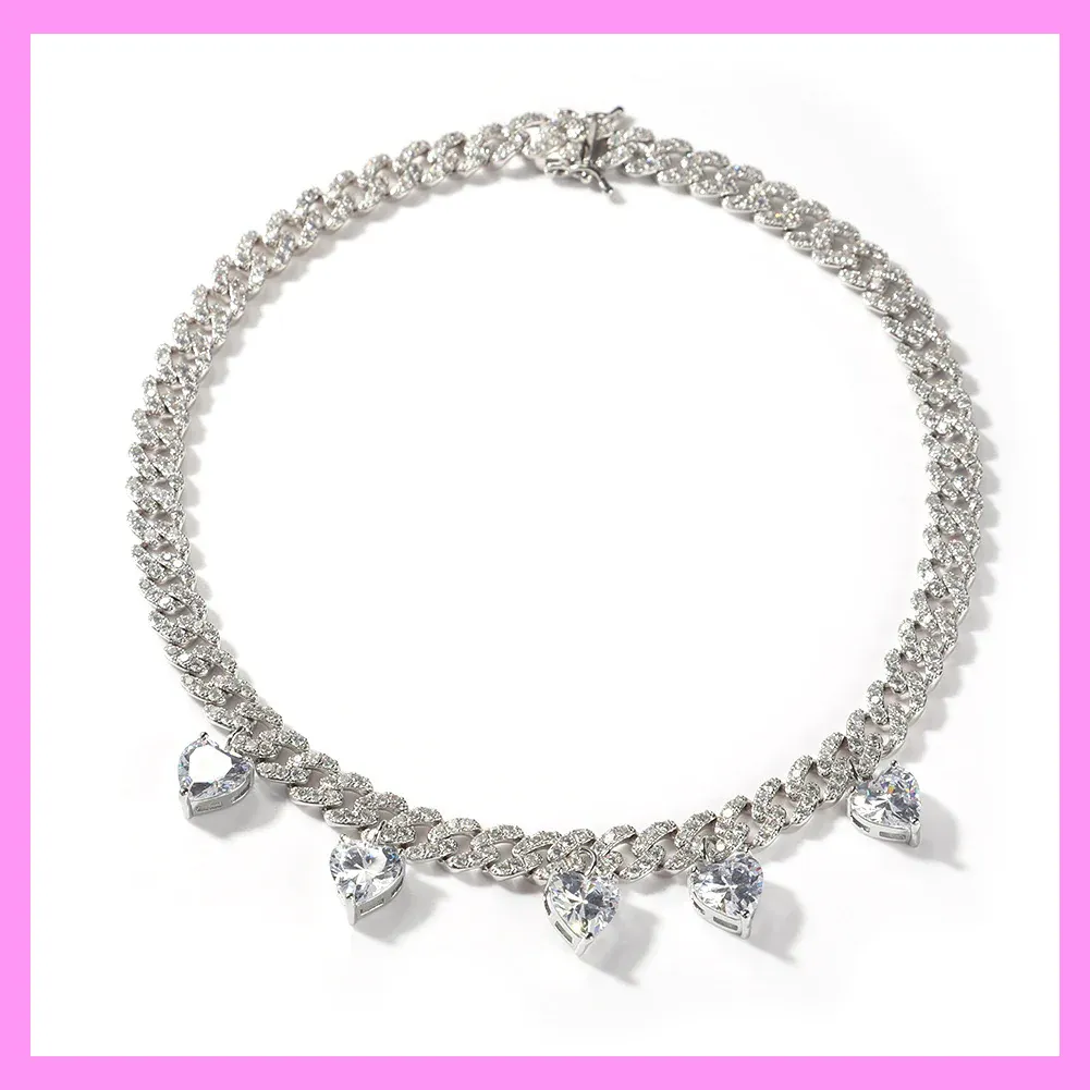 【3-30#】rose gold heart necklaces for female daily business party