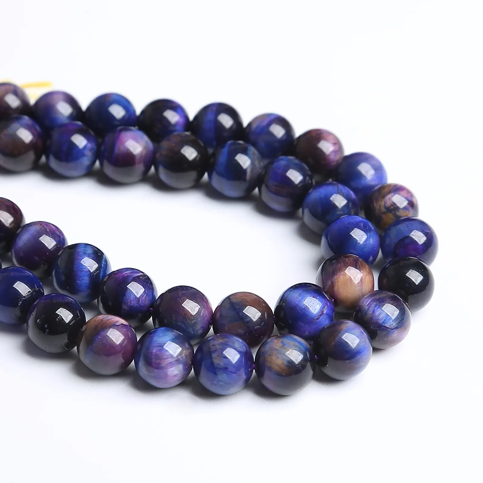 8mm 45PCS Purple Tiger Eye Galaxy Stone Beads Spacer Loose Beads for Jewelry Making DIY Bracelet 1 Strand 15 inches Energy Crystal Healing Power Purple Galaxy Tiger Eye Stone 8mm