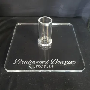 Acrylic display stand, Personalised Bouquet stand holder - by Crystal wedding uk