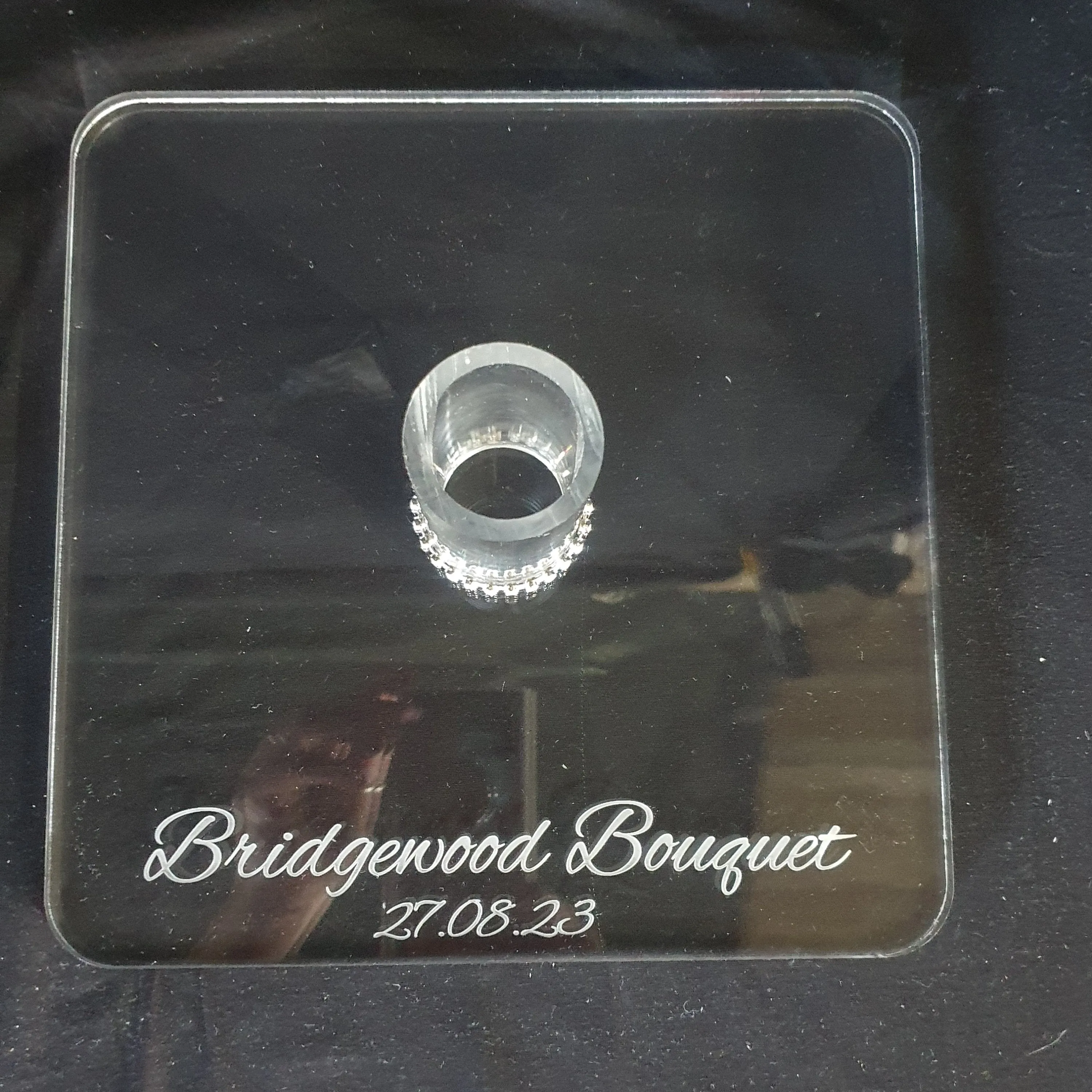 Acrylic display stand, Personalised Bouquet stand holder - by Crystal wedding uk
