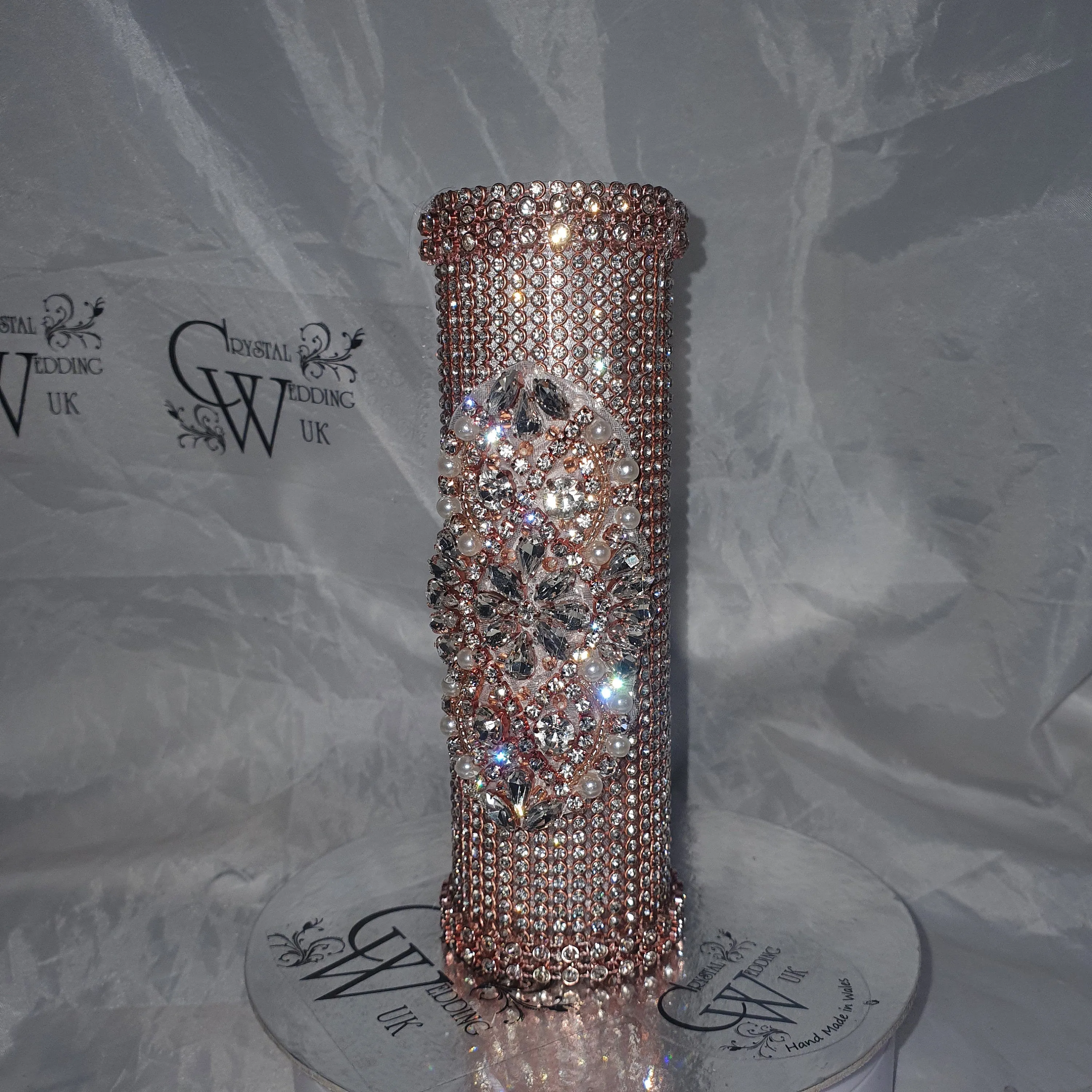 Bling Bouquet Holder, rhinestone crystal Diamonte holder, Rhinestone & pearl Wedding Bouquet Holder , Glam Bling Bouquet Holders
