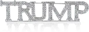 BlingBig Size of Crystal Trump Letter Brooch Pin Handmade Jewelry Brooches