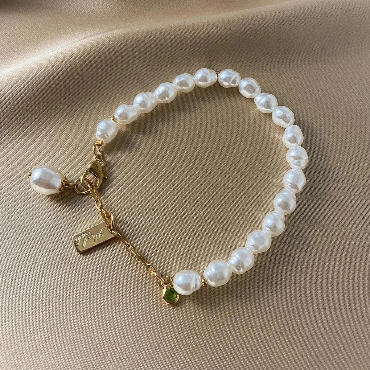 Bracelets Charm Jewelry BCJTXY21 Multi-Layer Pearl Heart Folded Fashion