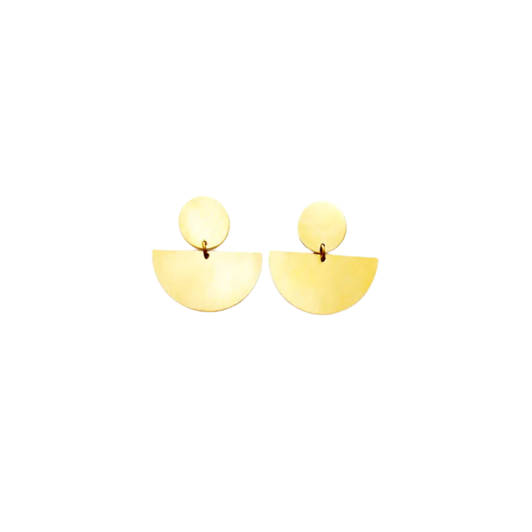 Brass Dangle Earrings No. 5