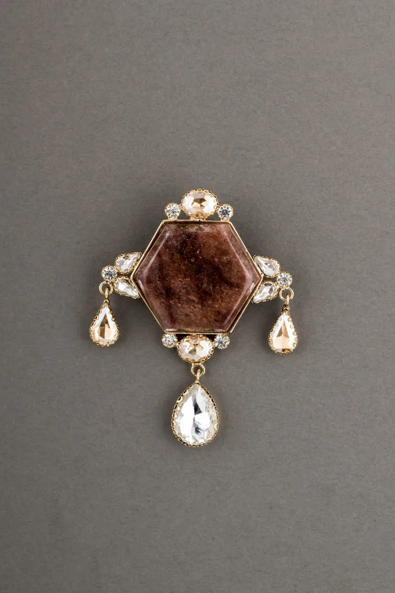 Brown  Brooch