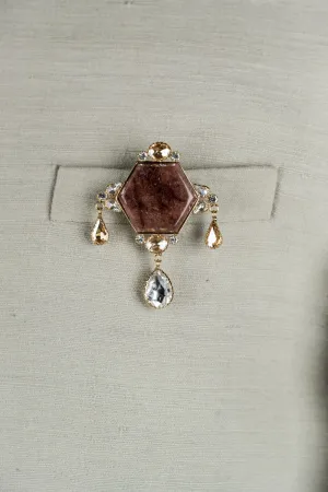 Brown  Brooch