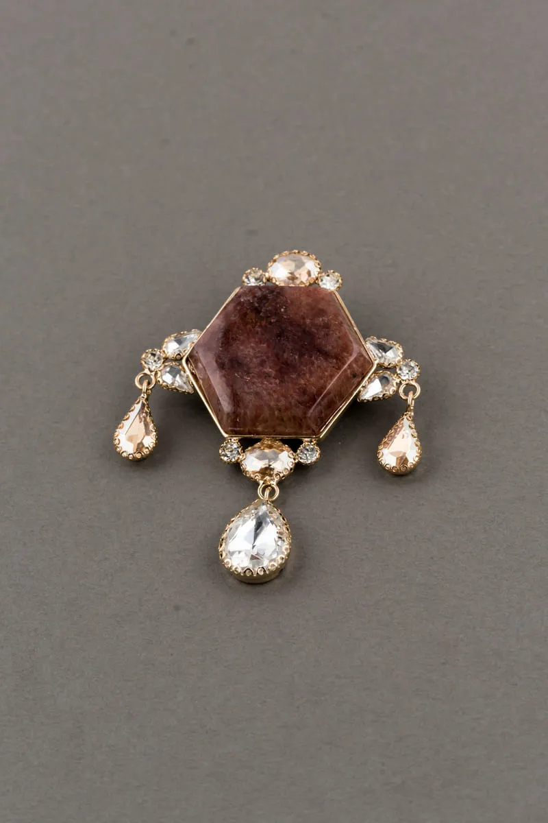 Brown  Brooch