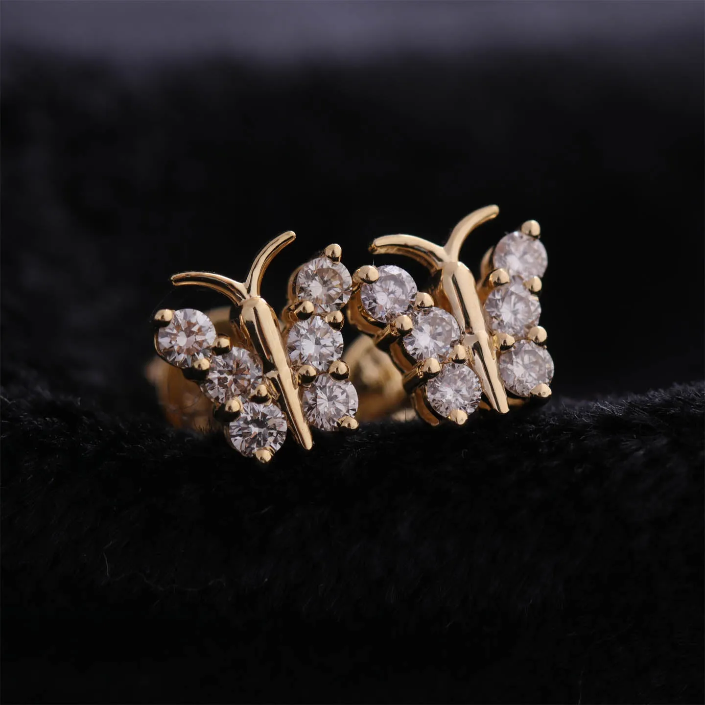 Butterfly Design Silver Stud Earring