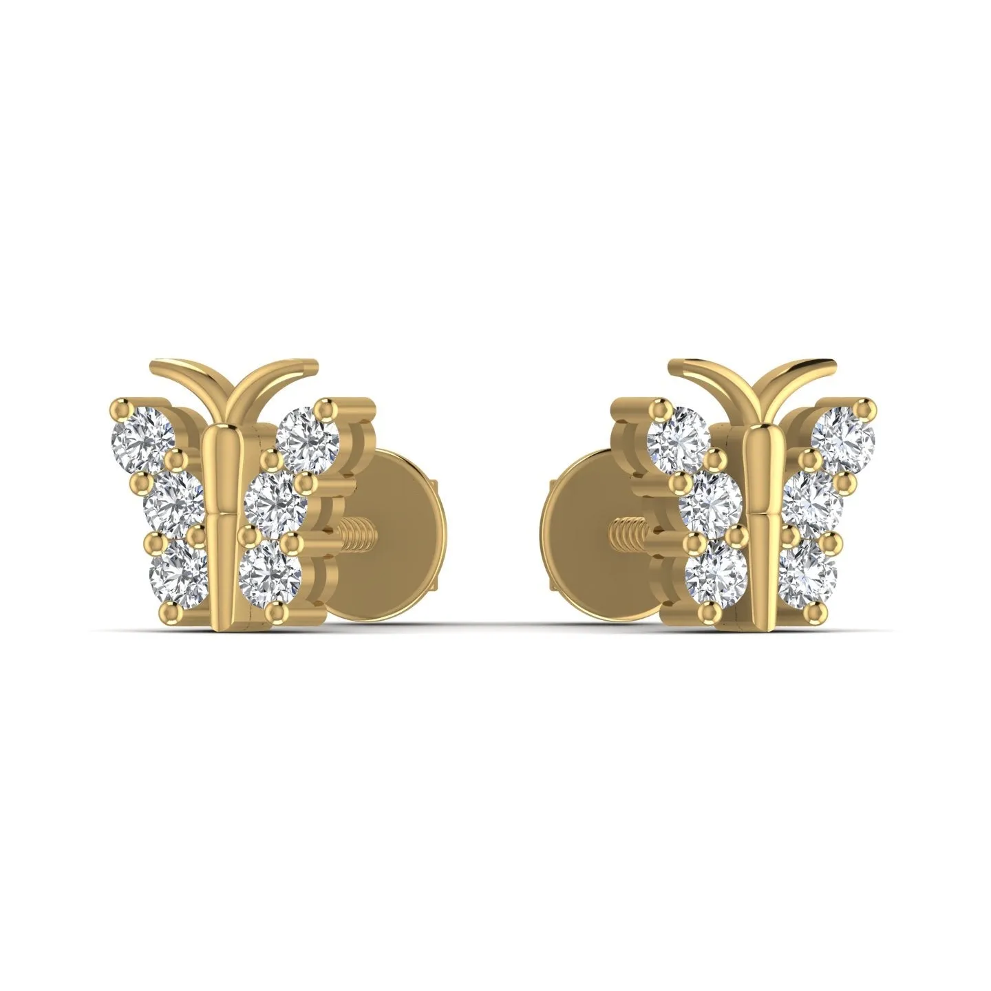 Butterfly Design Silver Stud Earring
