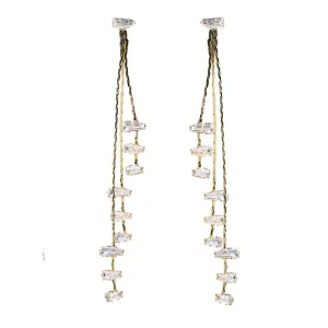 Cascading Diamond Tassel Earrings