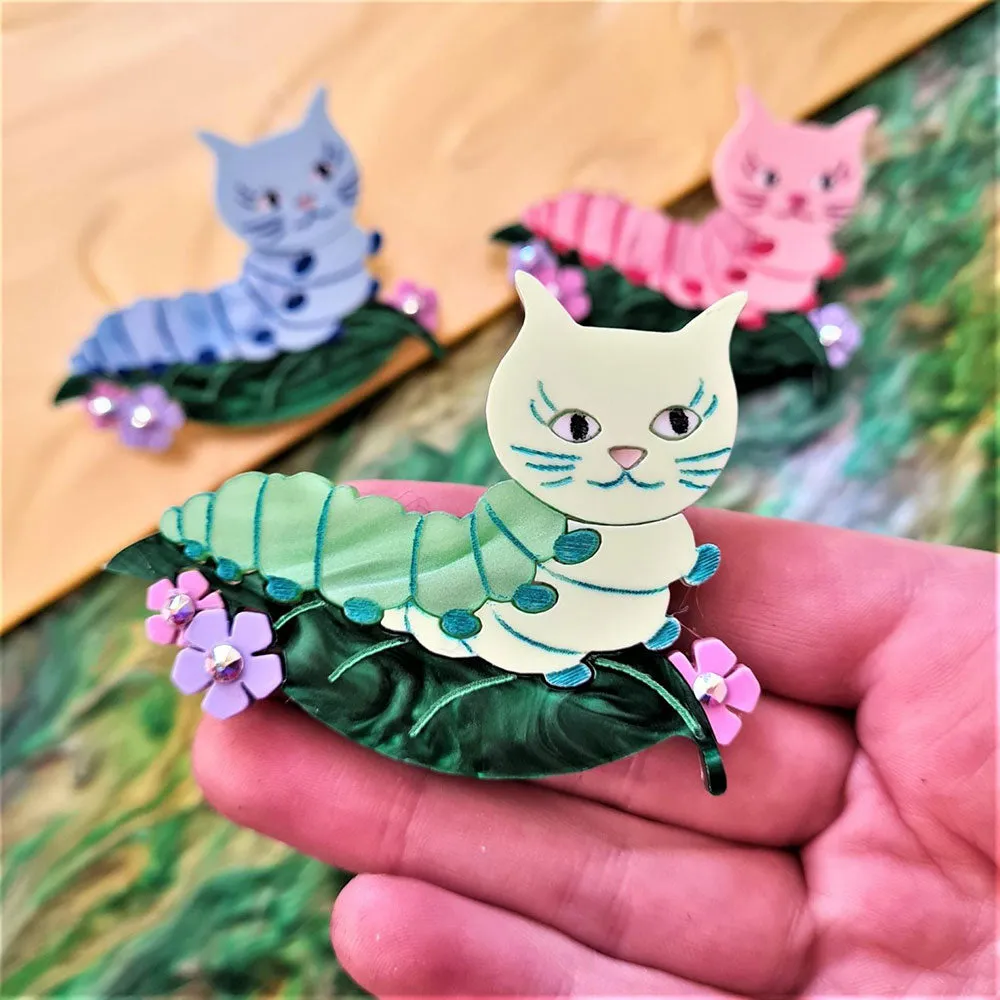 Caterpillar Critter Brooch by Cherryloco Jewellery