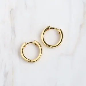Chloe Huggie Hoops in 14k Gold Plated Sterling Silver