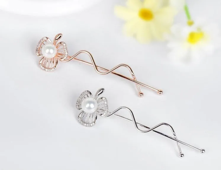 Clover Pearl Hair Pin