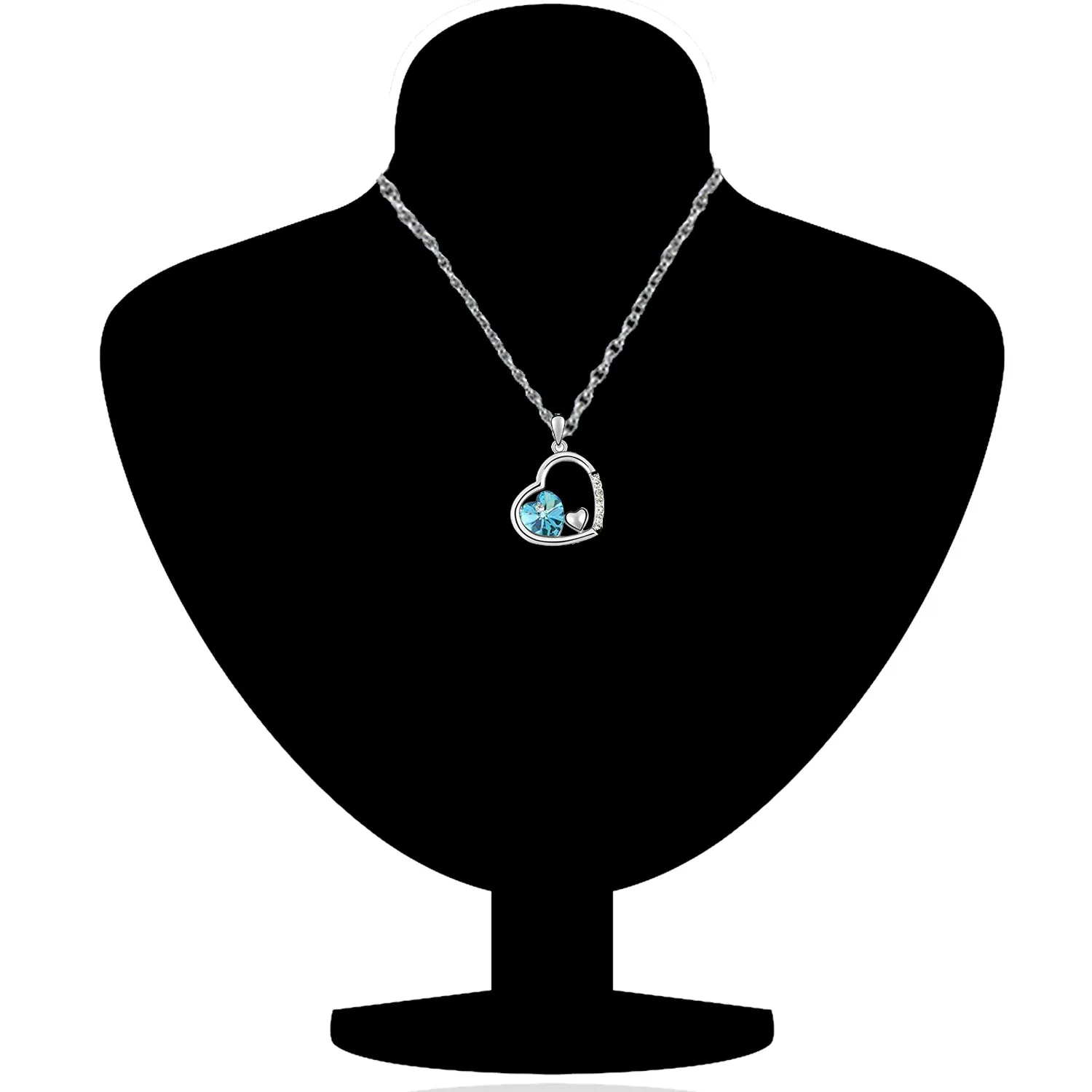 Combo of Peacock-Shaped Brooch / Saree Pin and Triple Heart Pendant