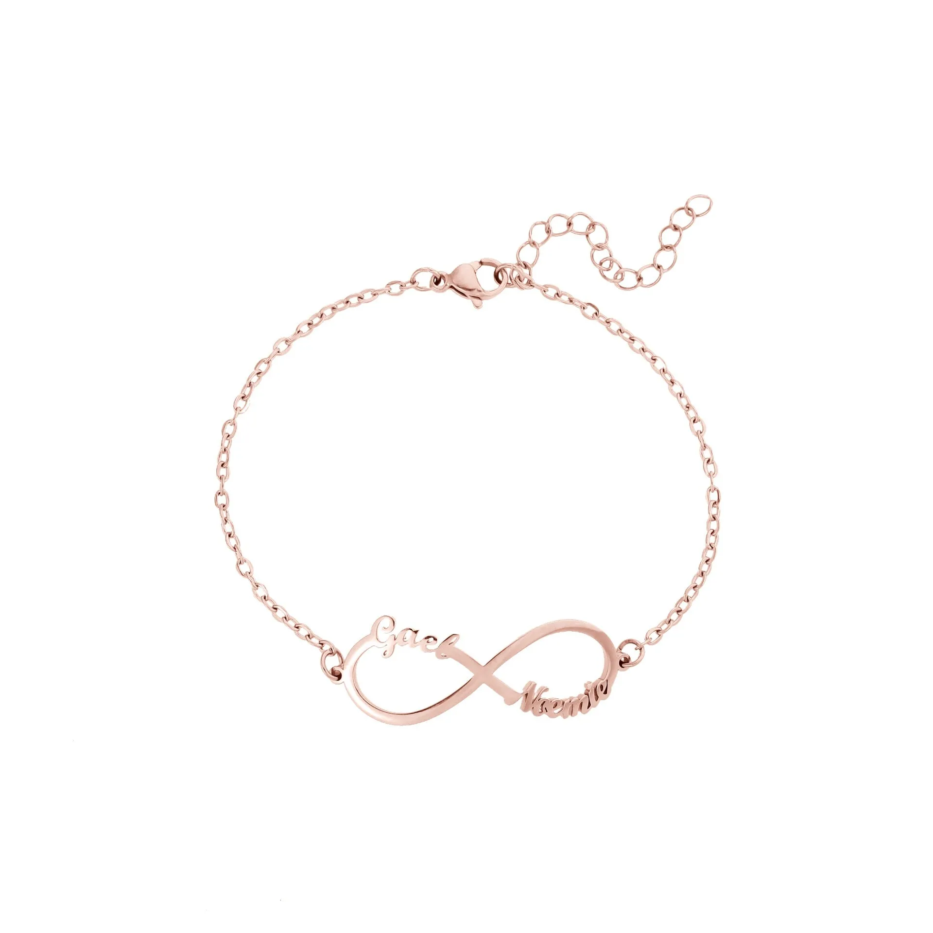 Customized 4 Name infinity bracelet for women
