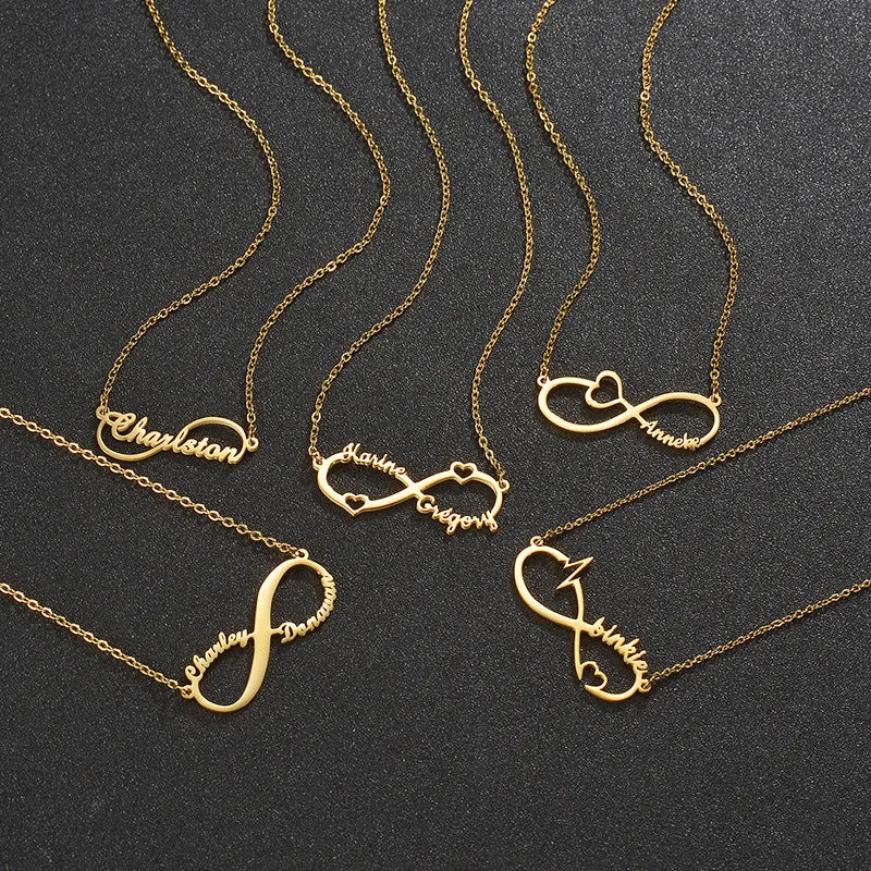 Customized 4 Name infinity bracelet for women