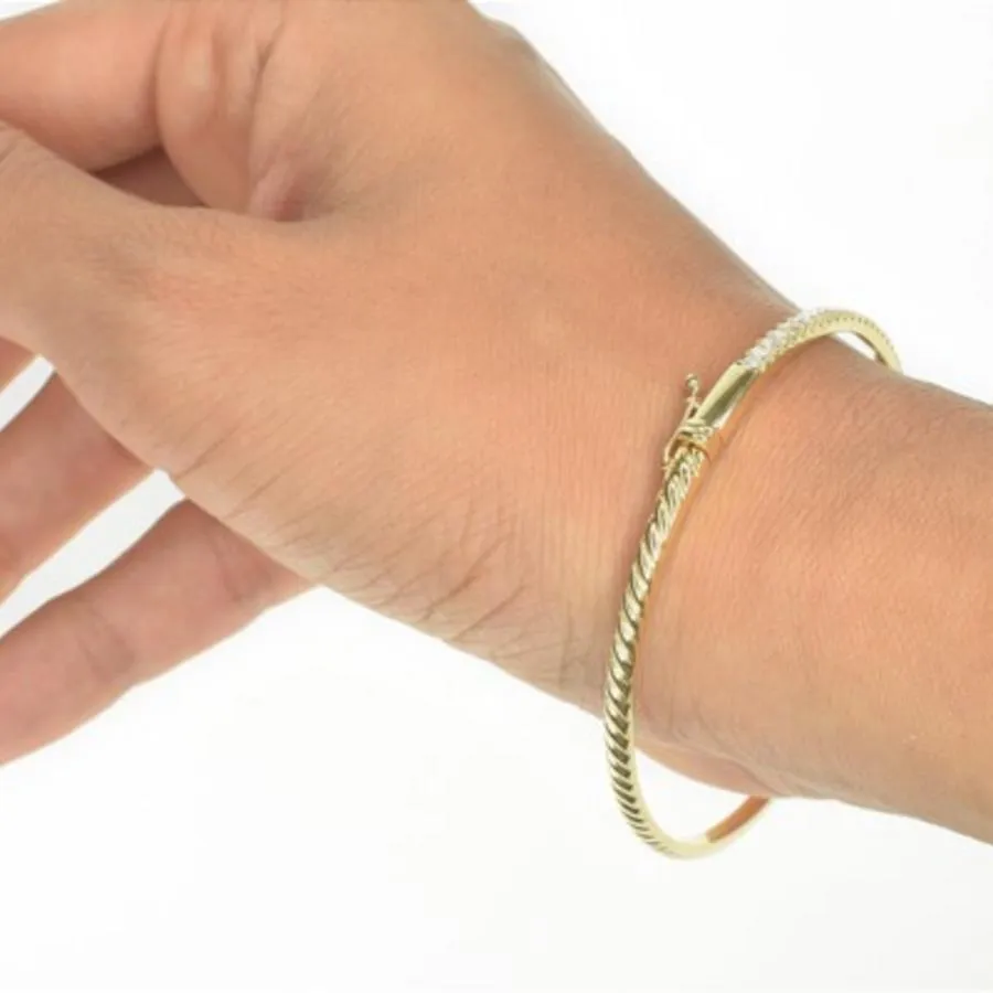 Diamond and Rope Bangle