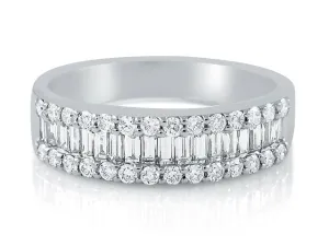 Diamond Three Row Anniversary Band 0.83ctw