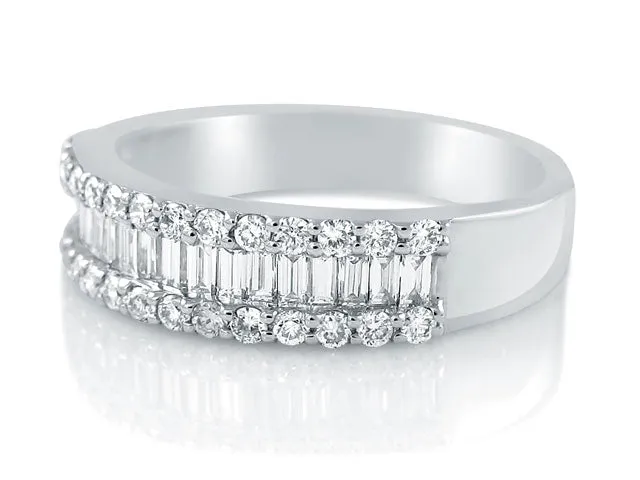 Diamond Three Row Anniversary Band 0.83ctw