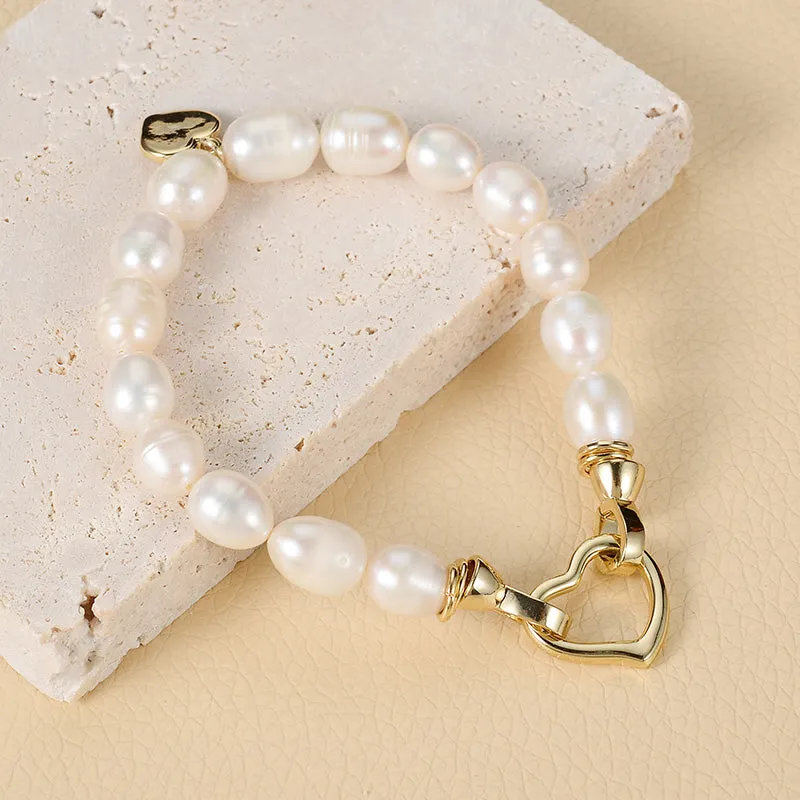 European And American Vintage Classic Metal Pearl Bracelet