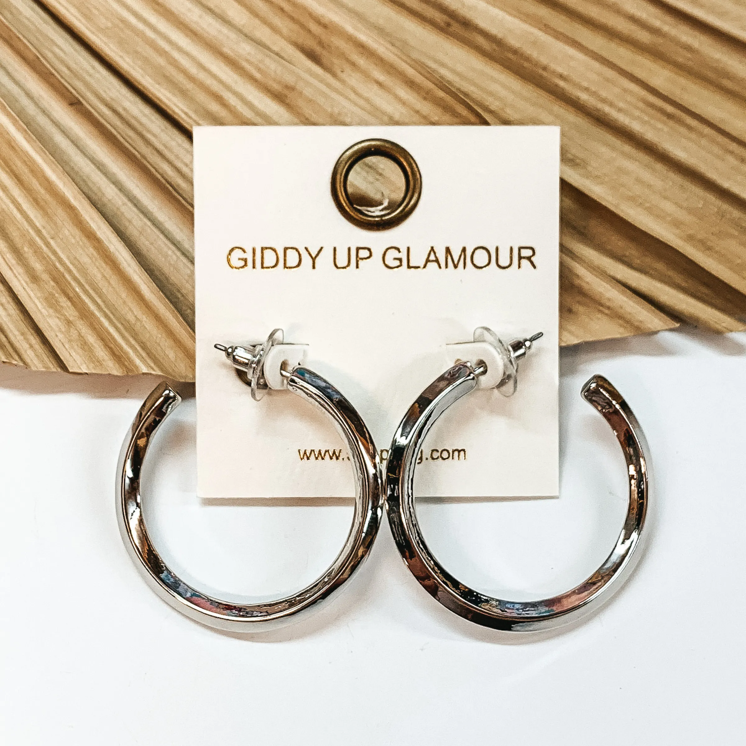 Every Effort Thick Hoops in Silver