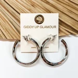 Every Effort Thick Hoops in Silver