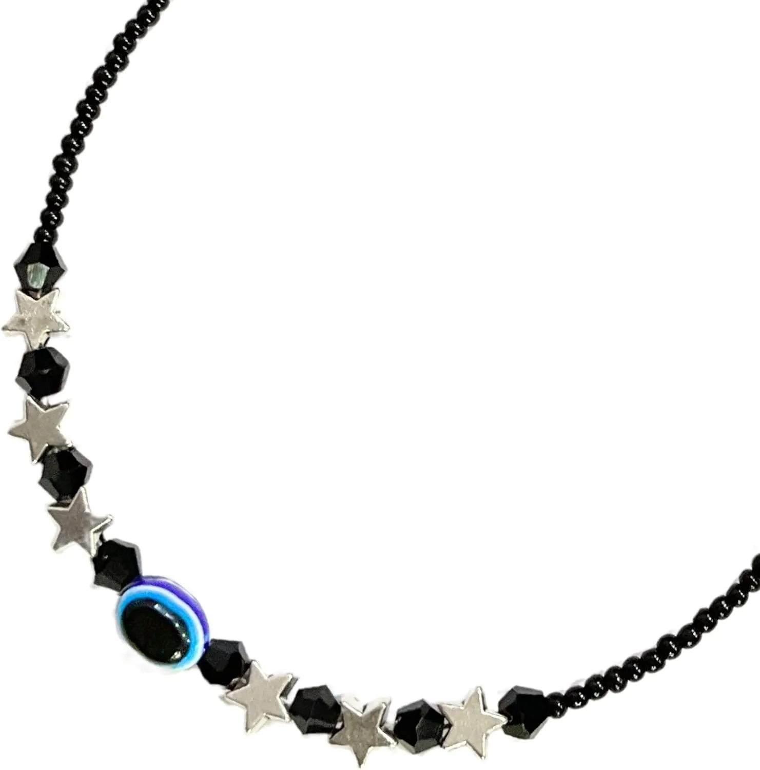 Evil Eye Anklet Bracelet Handmade Black Beads Crystal Adjustable Foot Jewelry Waterproof Chain Anklets Jewelry Gifts for Her Women Mom Wife Girlfriend Summer Beach