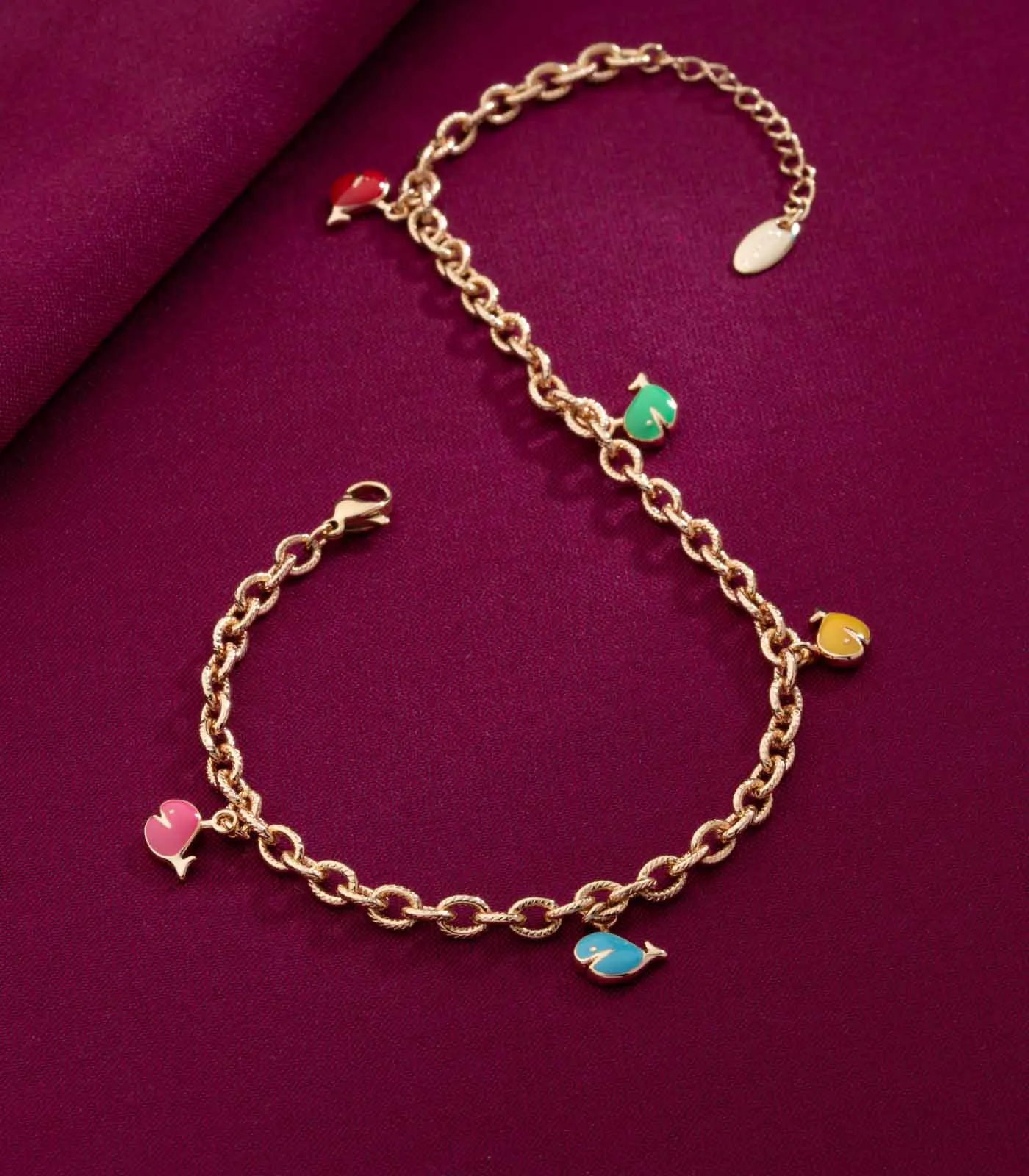 Fish Charm Anklet (Brass)