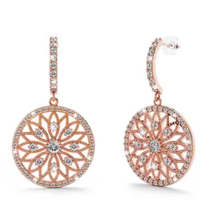 Flower of Life Intricate Dangle Earrings