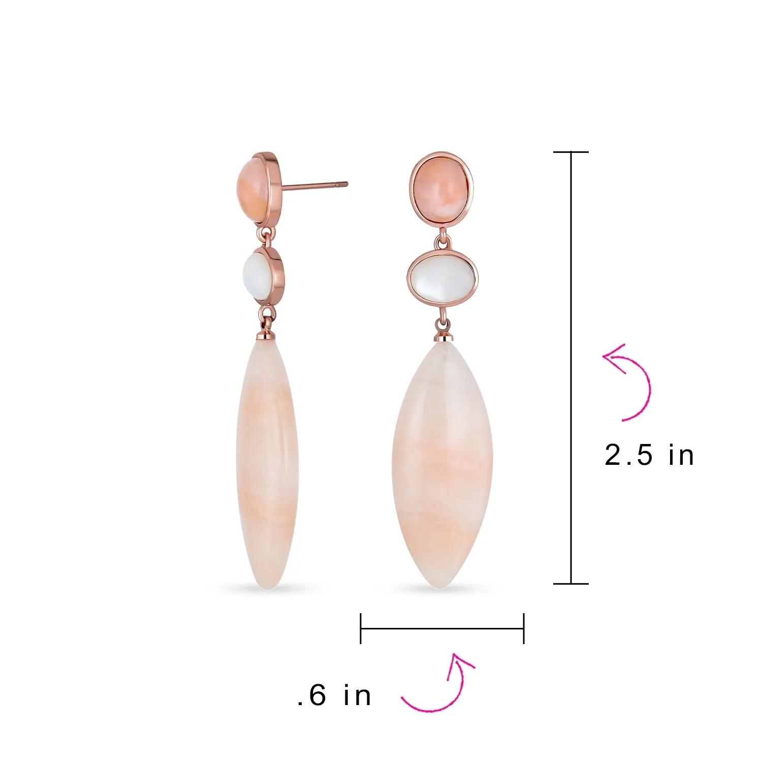 Geometric Rhombus Teardrop Gemstone CZ Dangling Earrings Gold Plated