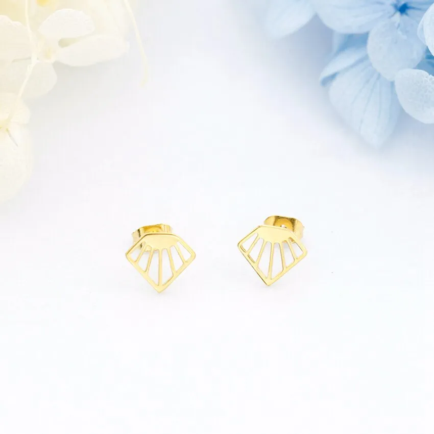 Gold Color Women Simple Jewelry Origami Geometry