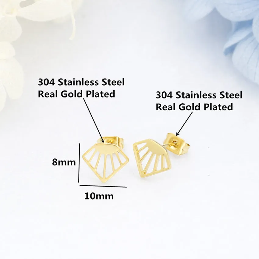Gold Color Women Simple Jewelry Origami Geometry
