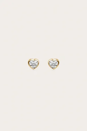 Heart Bezel Studs (0.50tcw)