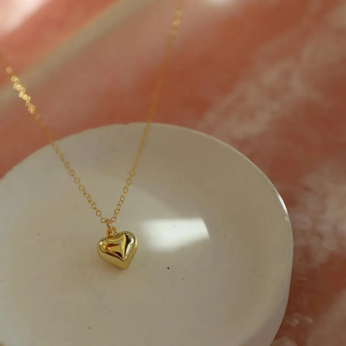 Heart of Gold Dipped - Assorted Gold Dipped Heart Pendant Necklaces