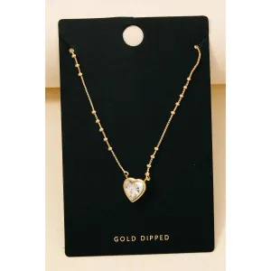 Heart of Gold Dipped - Assorted Gold Dipped Heart Pendant Necklaces