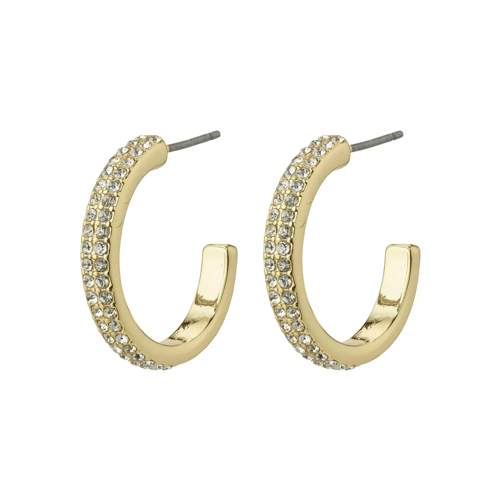 Heat Crystal Hoop Earrings | Gold