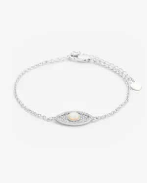 Iced Opal Evil Eye Bracelet
