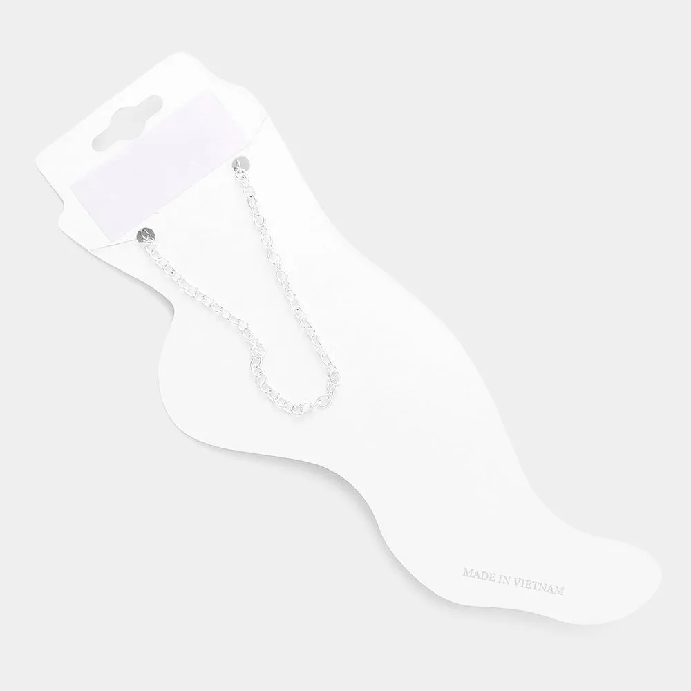 iLLASPARKZ Enamel Flamingo Charm Anklet