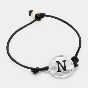 iLLASPARKZ -N- Monogram Metal Disc Pearl Pointed Bracelet