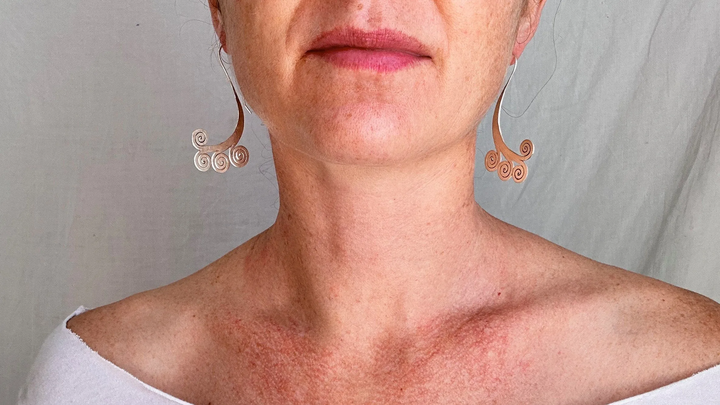 Karen Hill Tribe Spiral Earrings. Fine Silver. Karen Hill Tribe Of Thailand. 0507