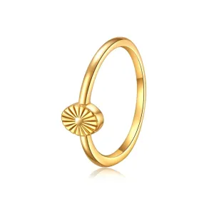 Kyerlyn Gold Flower Signet Rings Sizes 6-9