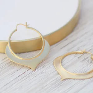 Large Alhambra Hoop - Gold Plate