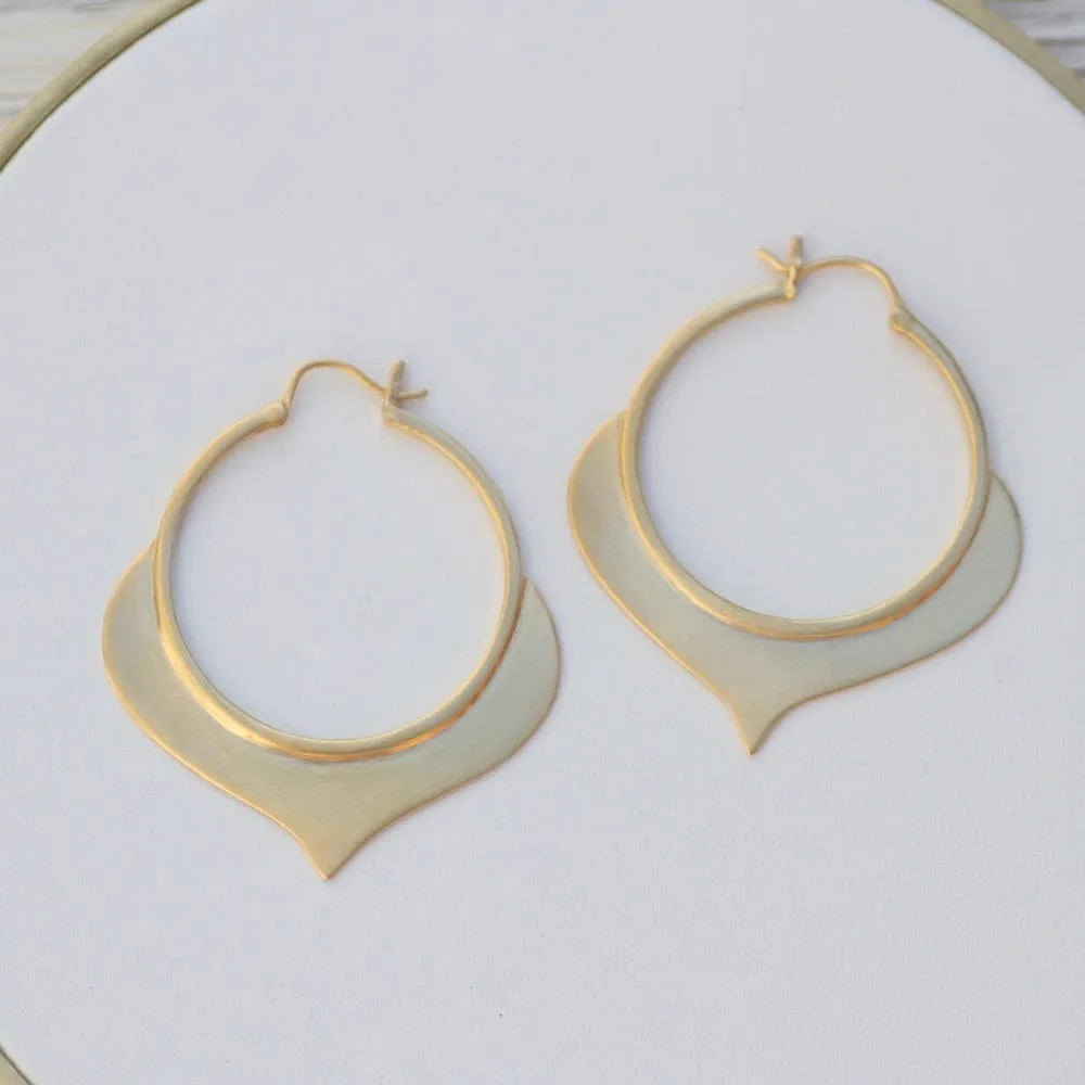 Large Alhambra Hoop - Gold Plate