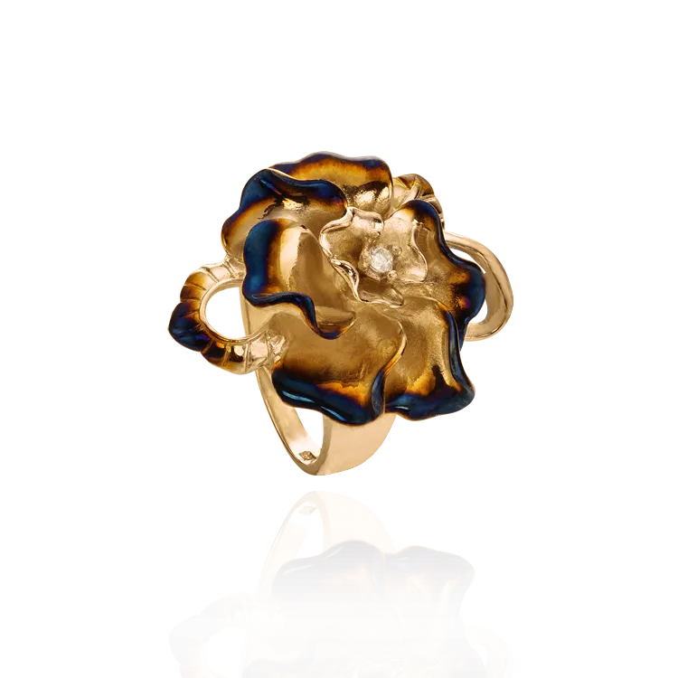 Large Ember Rose Ring