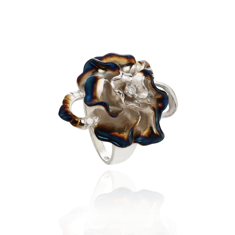 Large Ember Rose Ring